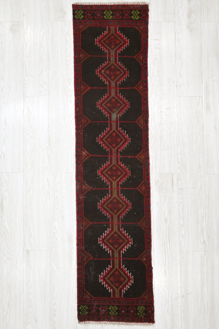 black Runner rug 1' 5" x 6' 2"