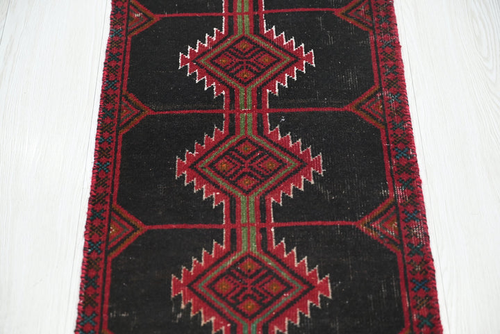 black Runner rug 1' 5" x 6' 2"
