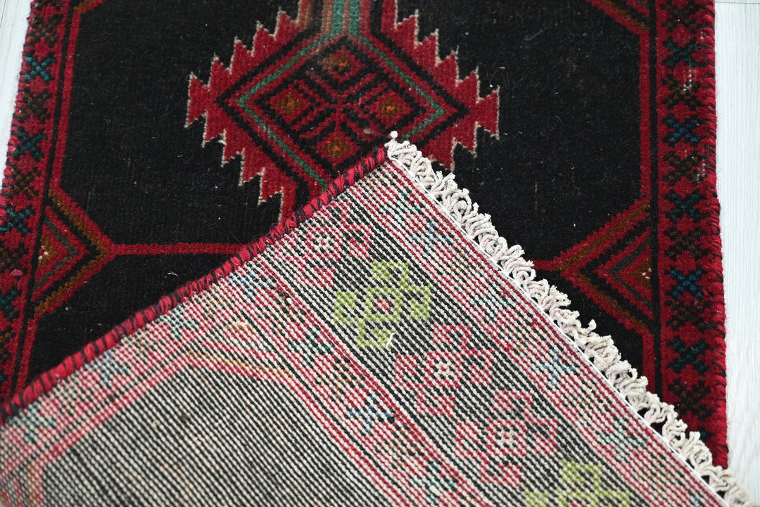 black Runner rug 1' 5" x 6' 2"