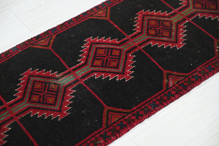 black Runner rug 1' 5" x 6' 2"