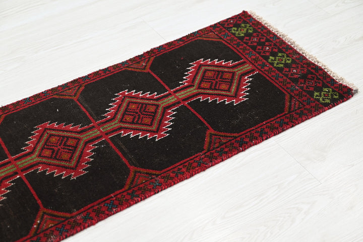 black Runner rug 1' 5" x 6' 2"