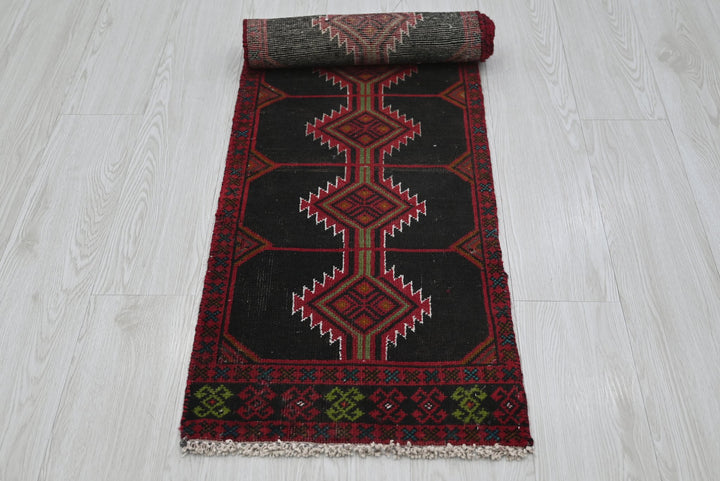 black Runner rug 1' 5" x 6' 2"
