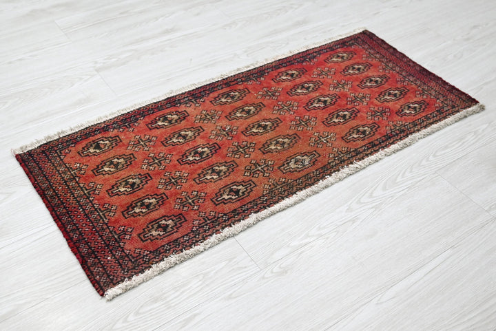 red Mini rug 1' 5" x 3' 4"