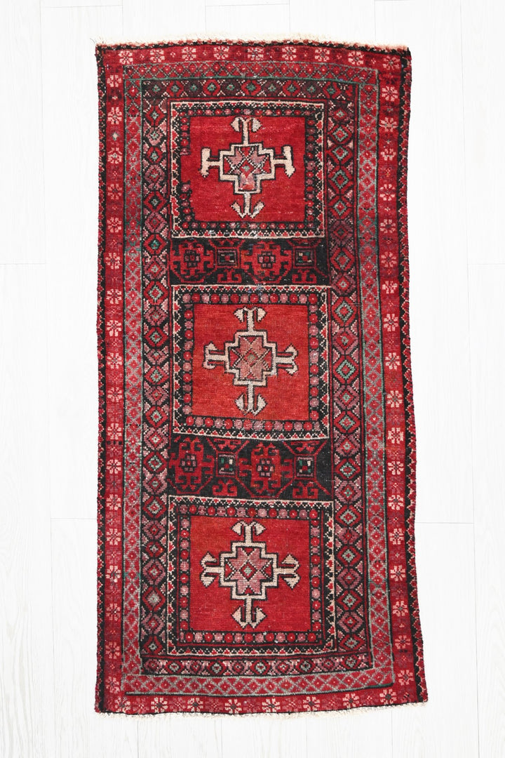 red Accent rug 1' 10" x 3' 10"