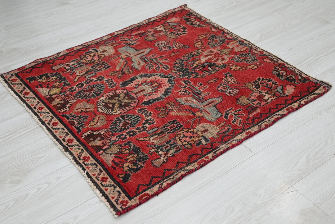 red Accent rug 2' 9" x 3' 1"