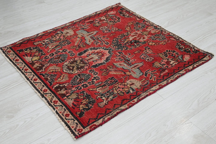 red Accent rug 2' 9" x 3' 1"