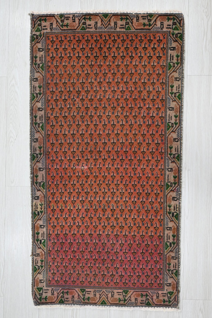 orange Accent rug 2' 1" x 3' 10"