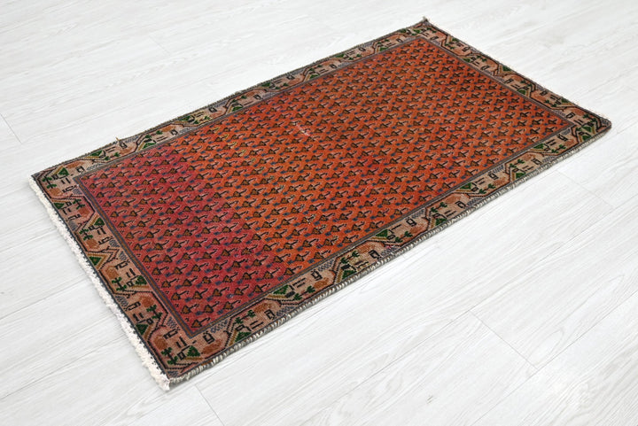 orange Accent rug 2' 1" x 3' 10"