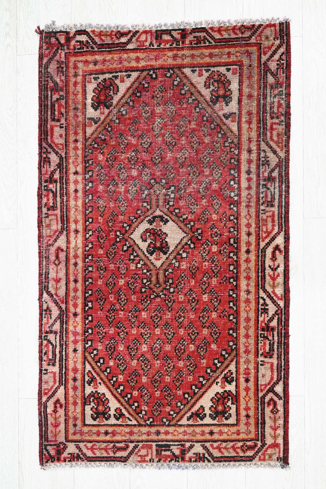 red Accent rug 2' 1" x 3' 8"