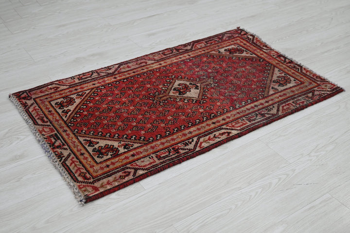 red Accent rug 2' 1" x 3' 8"