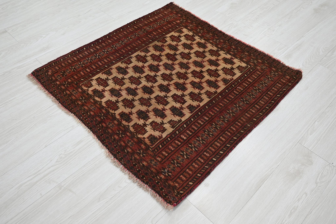 brown Accent rug 2' 9" x 2' 9"