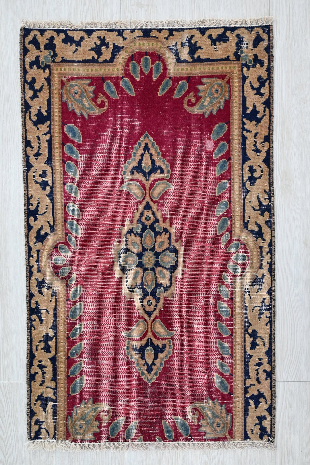 red Accent rug 1' 8" x 2' 8"