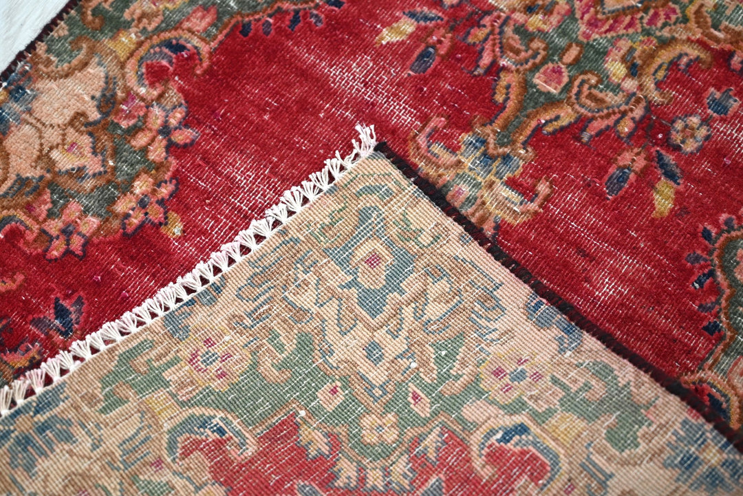 red Accent rug 1' 10" x 4' 2"