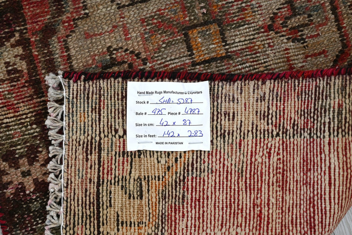 red Mini rug 1' 5" x 2' 10"