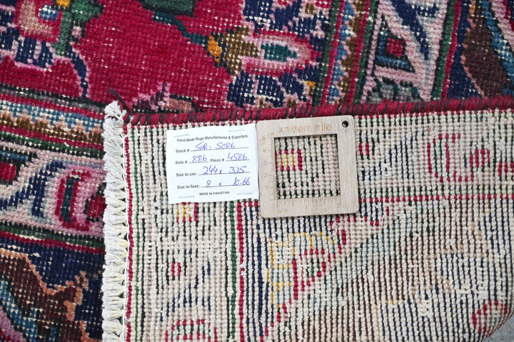 red Large rug 8' 0" x 10' 8"