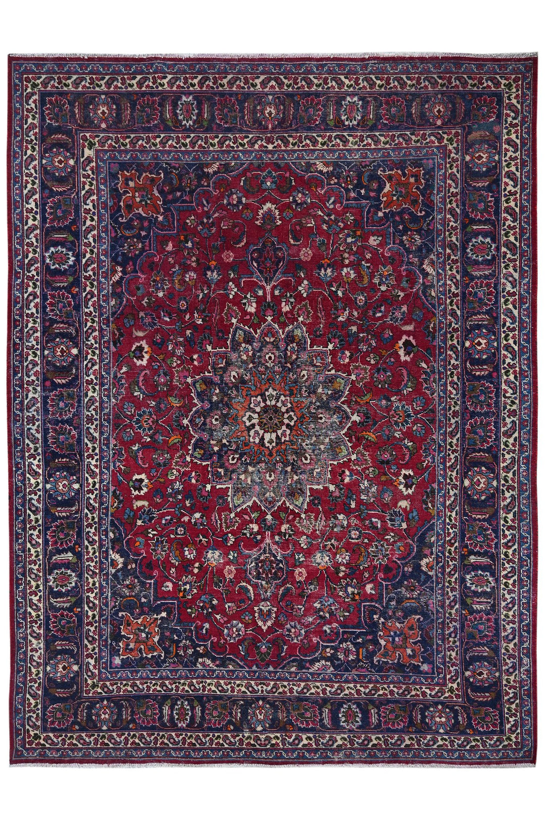red Large rug 8' 3" x 11' 1"
