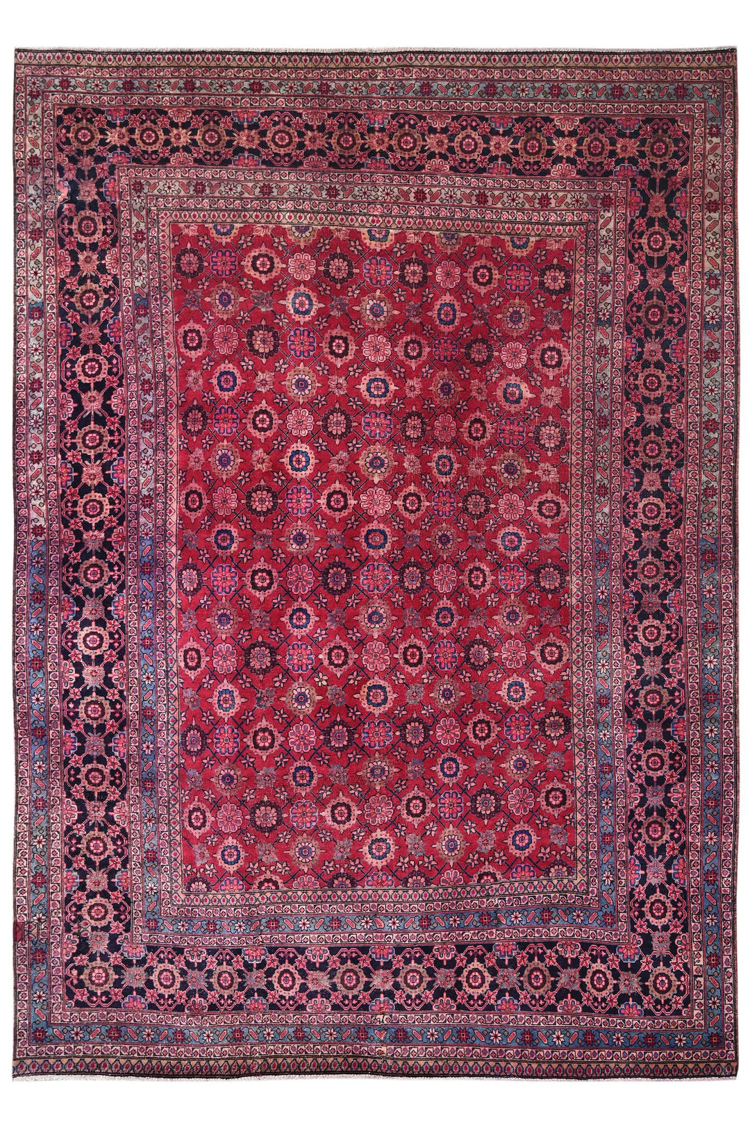 red Large rug 7' 10" x 11' 1"