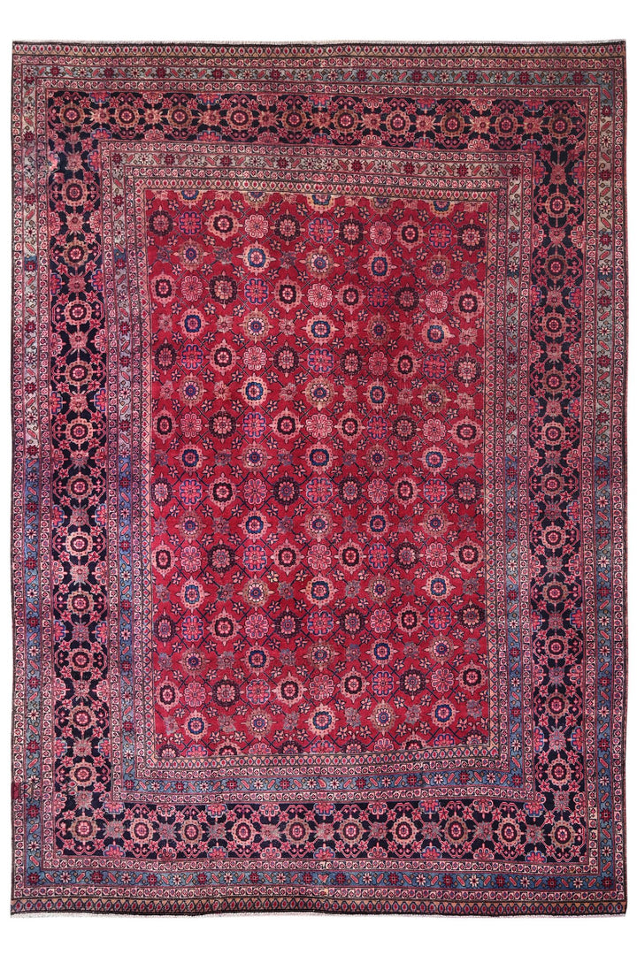 red Large rug 7' 10" x 11' 1"
