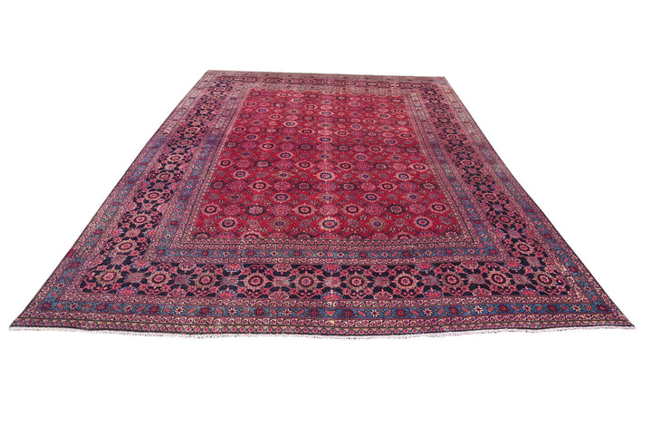 red Large rug 7' 10" x 11' 1"