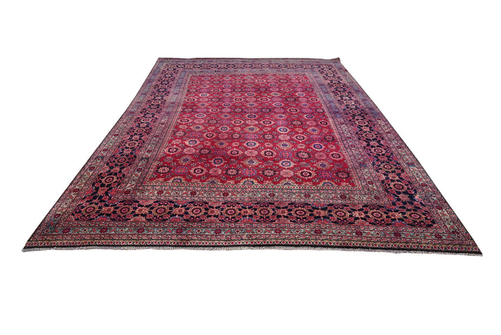 red Large rug 7' 10" x 11' 1"