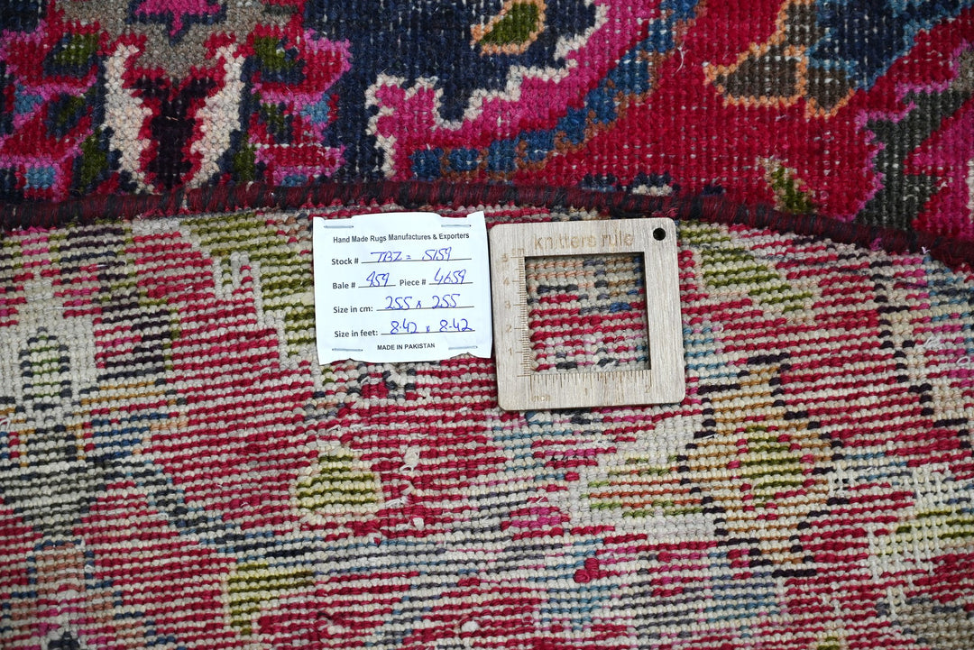 red Large rug 8' 4" x 8' 4"