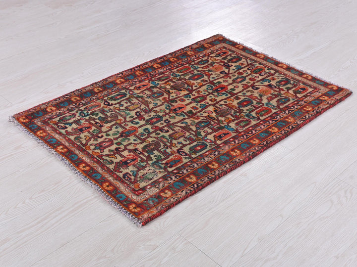 a rug is laying on the floor in a room