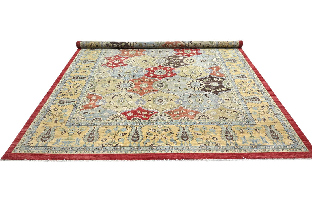 yellow Oversized rug 9' 1" x 11' 9"