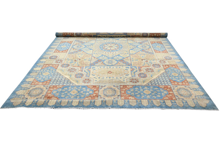 blue Oversized rug 10' 0" x 13' 7"