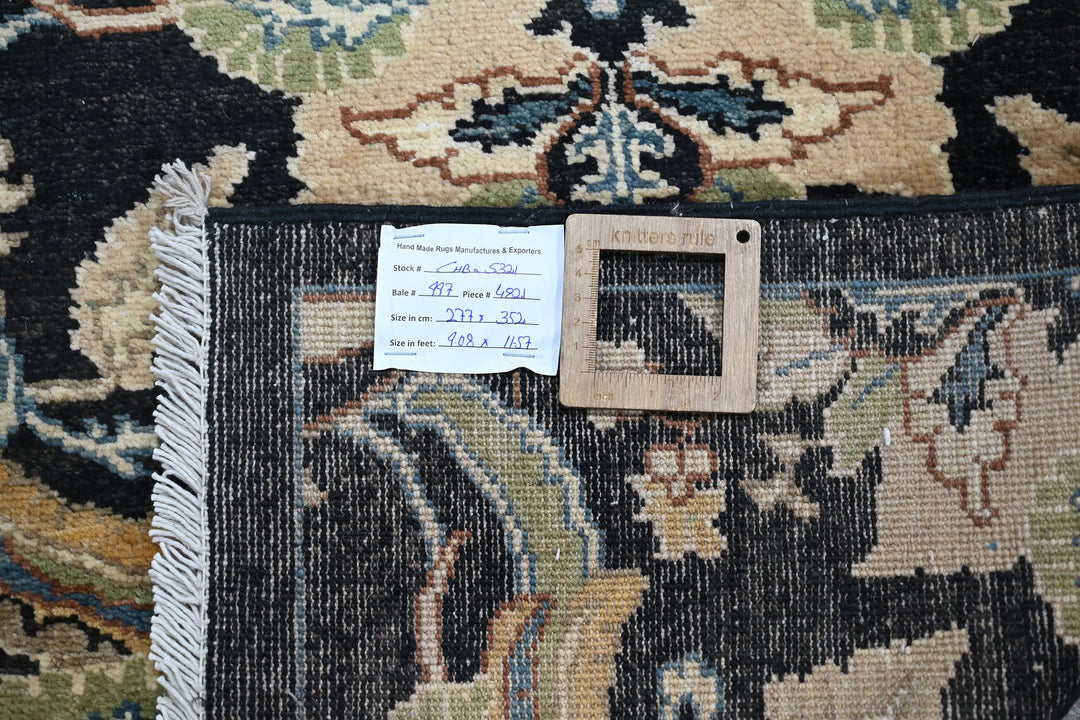 black Oversized rug 9' 1" x 11' 7"