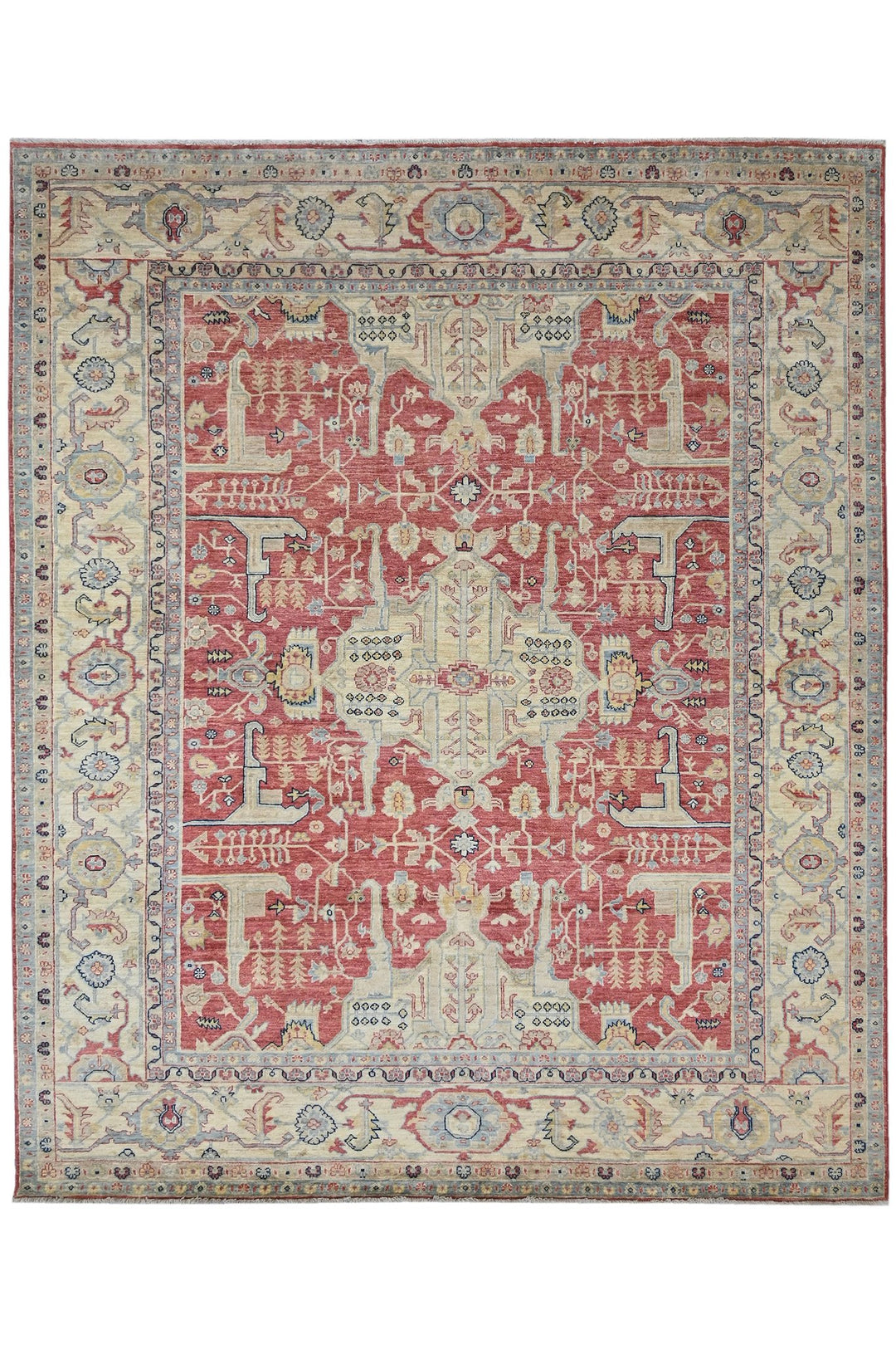 red Large rug 8' 2" x 9' 11"