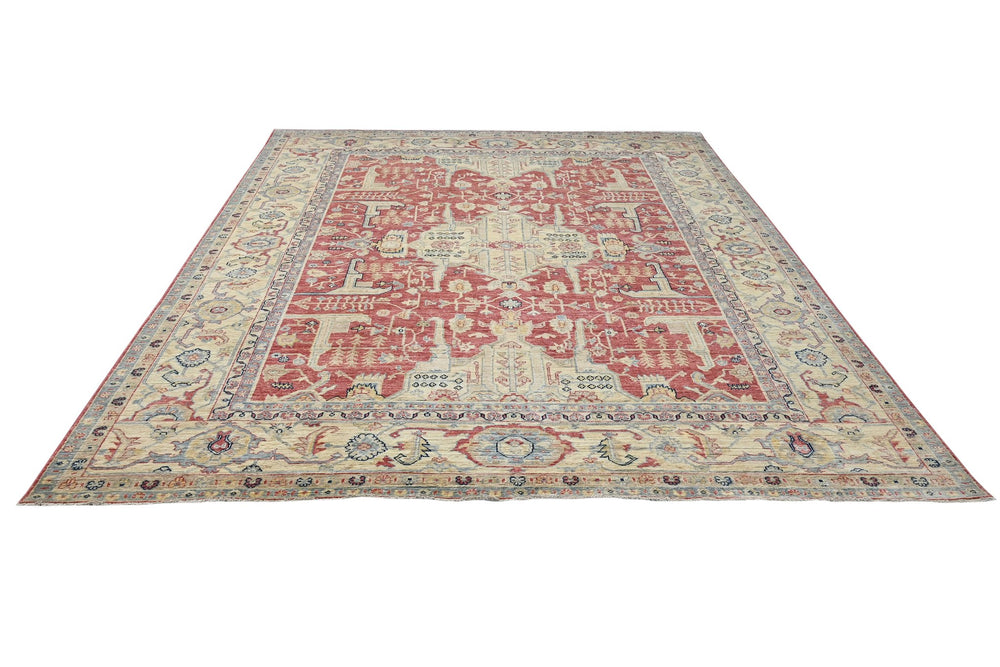 red Large rug 8' 2" x 9' 11"