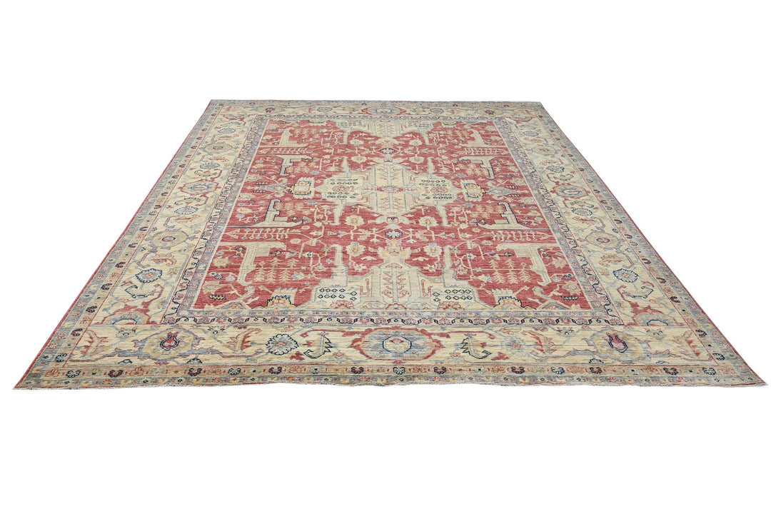 red Large rug 8' 2" x 9' 11"