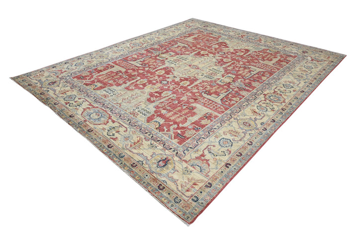 red Large rug 8' 2" x 9' 11"