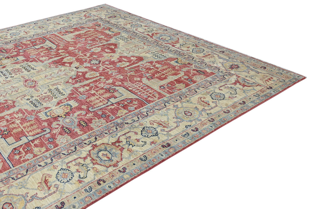 red Large rug 8' 2" x 9' 11"
