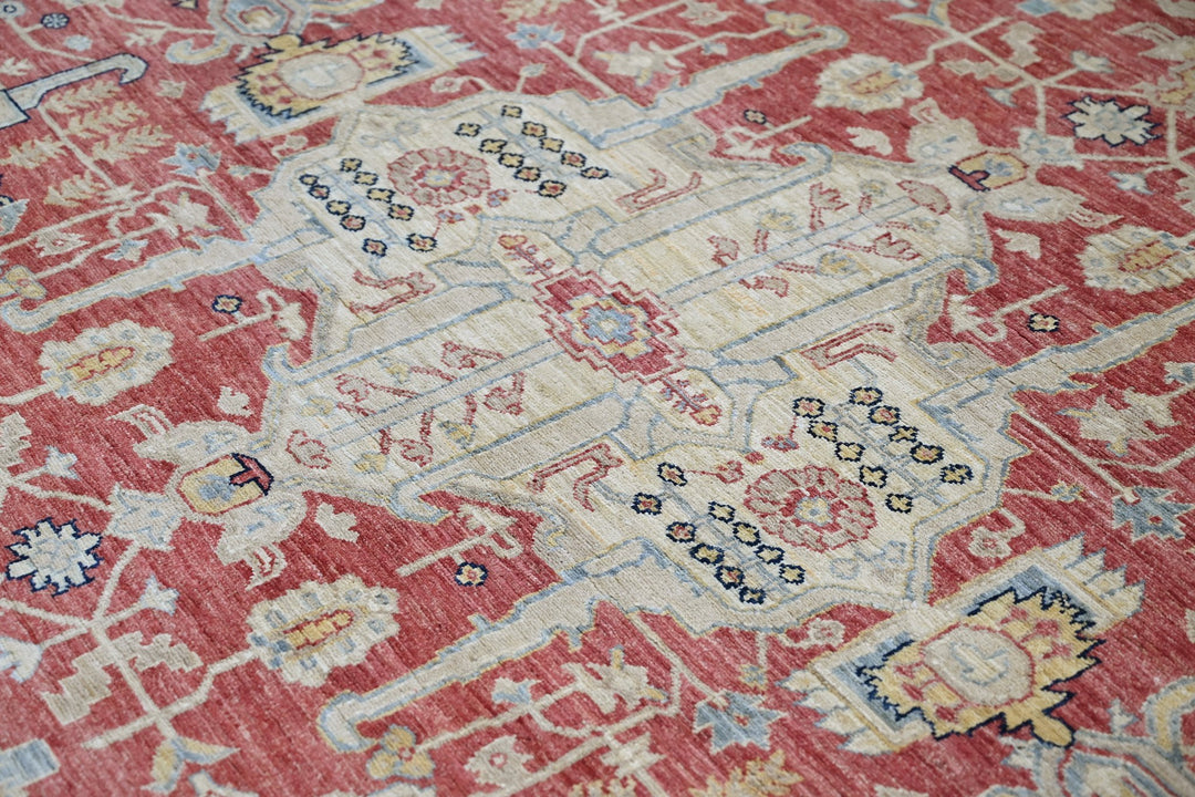 red Large rug 8' 2" x 9' 11"
