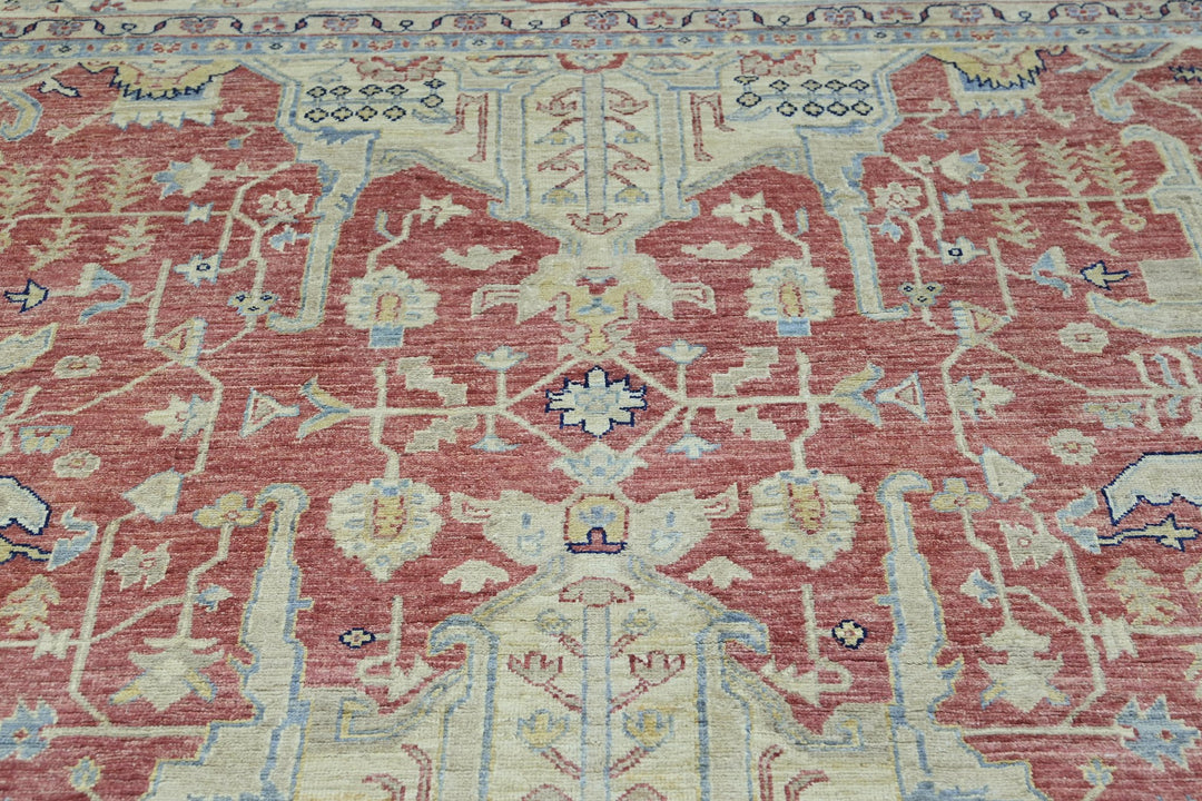 red Large rug 8' 2" x 9' 11"