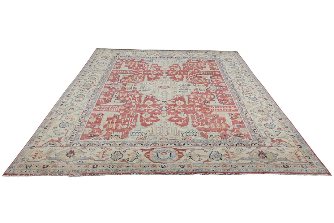 red Large rug 8' 2" x 9' 11"