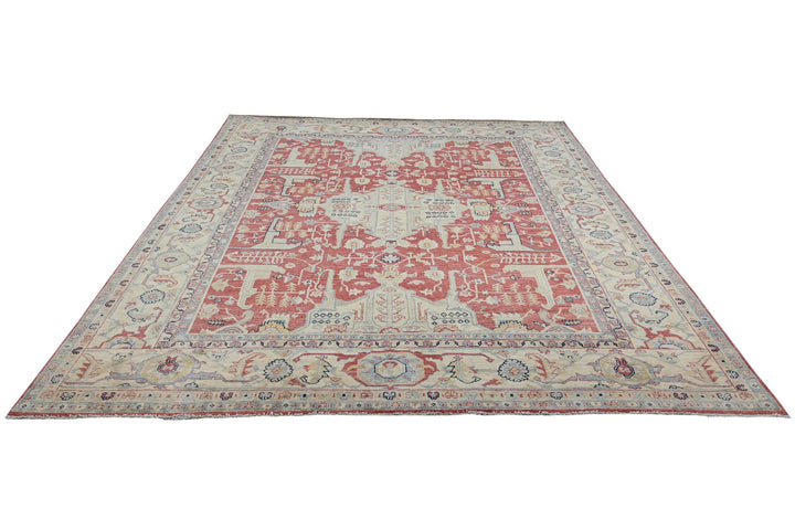 red Large rug 8' 2" x 9' 11"