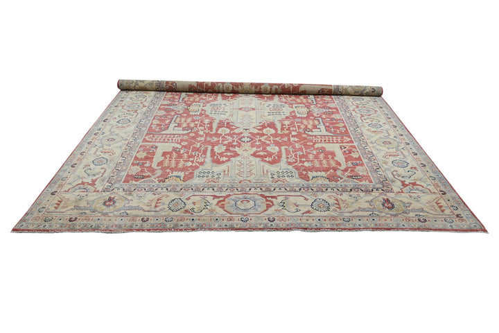 red Large rug 8' 2" x 9' 11"