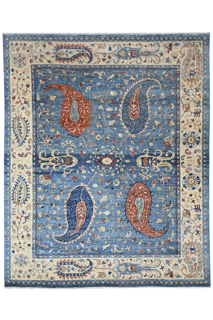 blue Large rug 8' 0" x 9' 10"