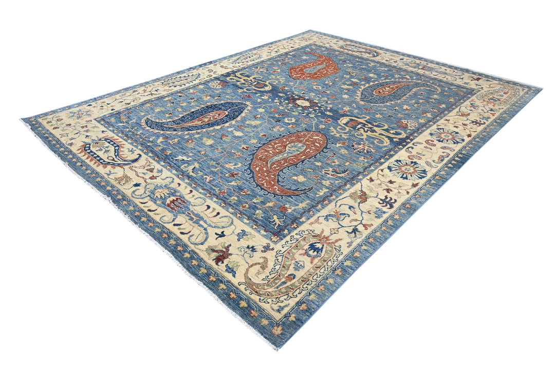 blue Large rug 8' 0" x 9' 10"