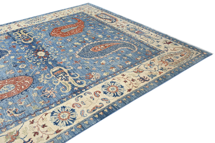 blue Large rug 8' 0" x 9' 10"