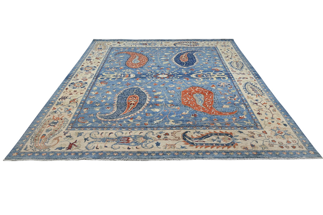 blue Large rug 8' 0" x 9' 10"