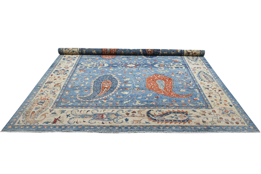blue Large rug 8' 0" x 9' 10"