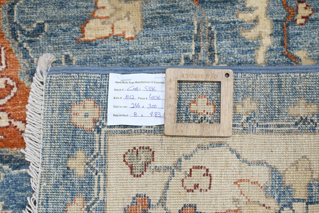 blue Large rug 8' 0" x 9' 10"