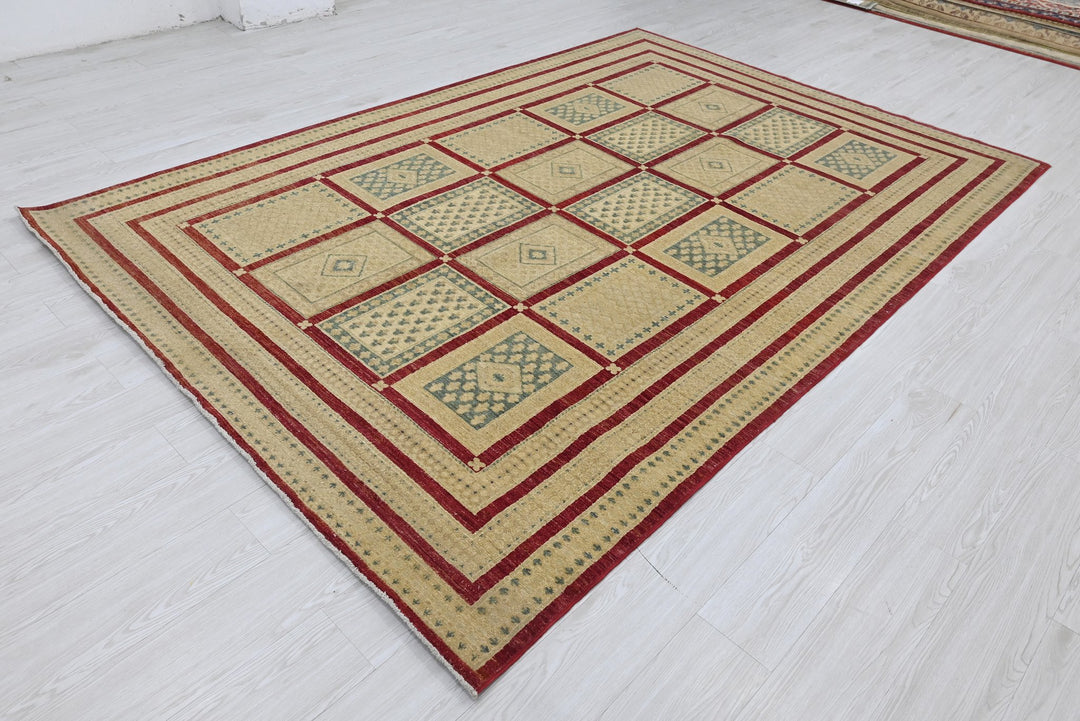 brown Medium rug 6' 6" x 9' 5"