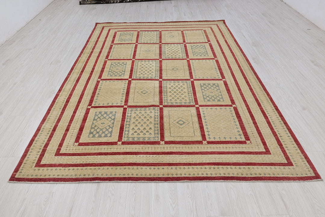 brown Medium rug 6' 6" x 9' 5"