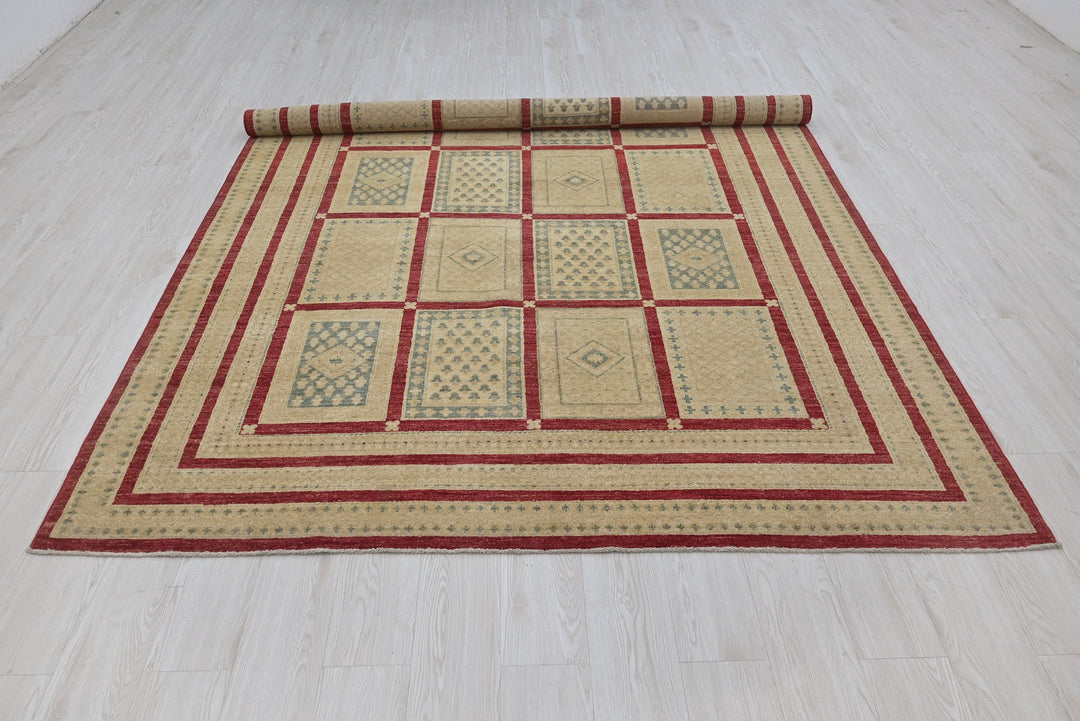 brown Medium rug 6' 6" x 9' 5"