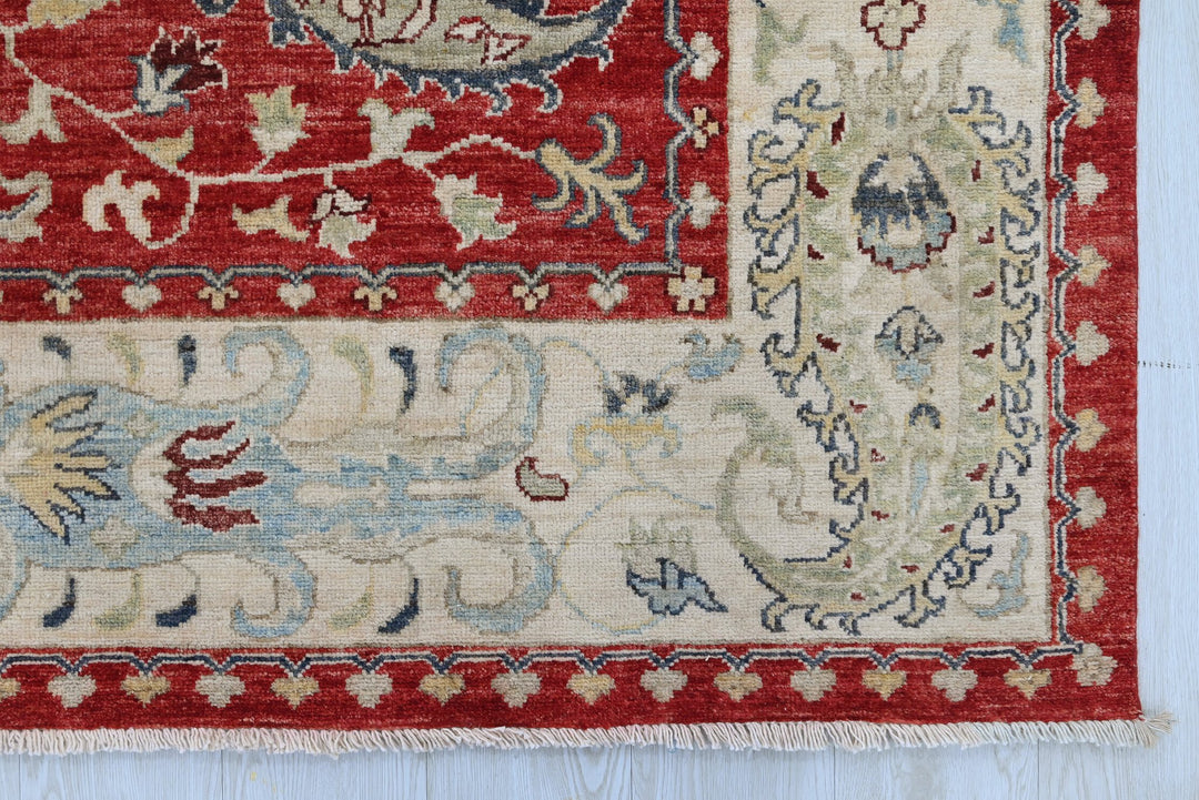 red Medium rug 6' 1" x 8' 10"