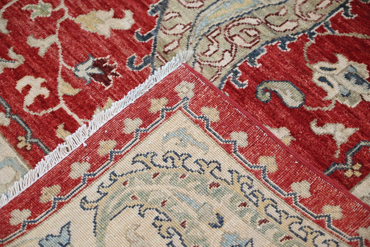 red Medium rug 6' 1" x 8' 10"